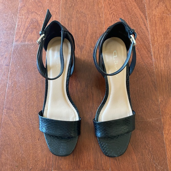 Black Strappy Heels - Picture 6 of 9